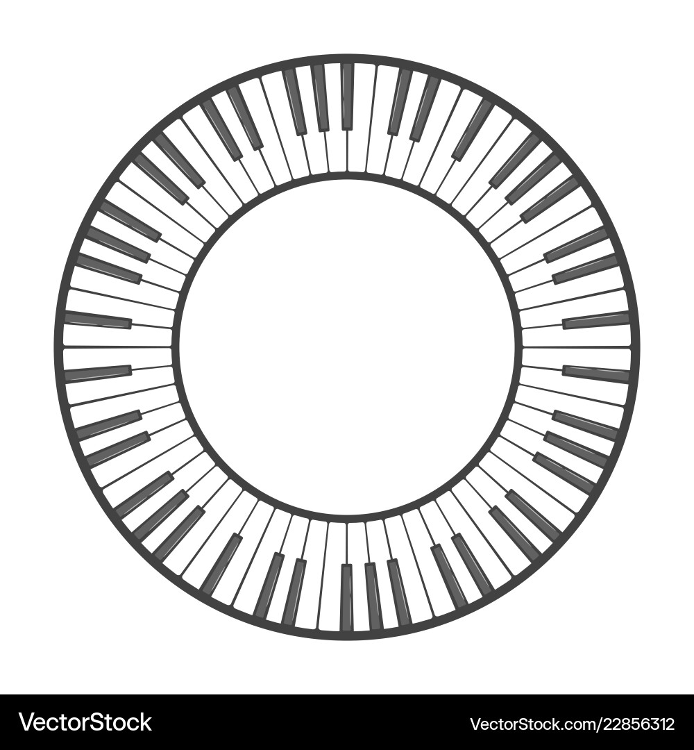 Musical instrument keys Musical instrument keys vector image