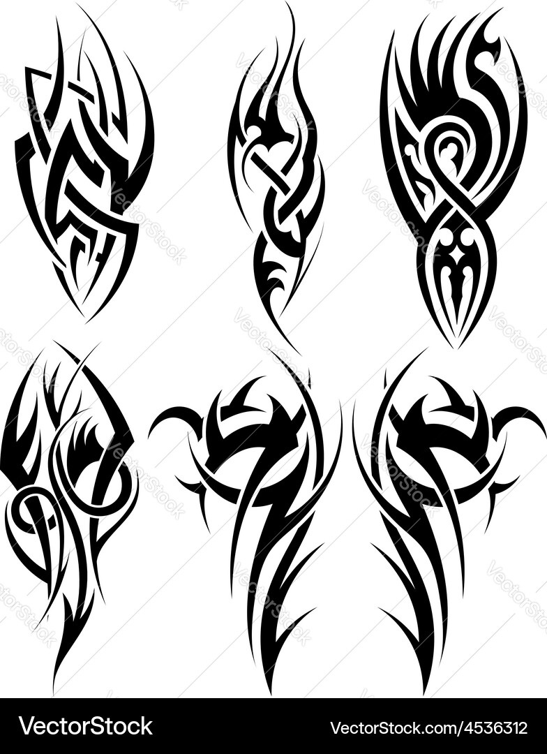Tattoos set Royalty Free Vector Image - VectorStock