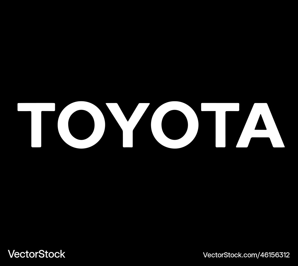 Toyota Marke Logo Auto Symbol Name weißes Design Vektorbild