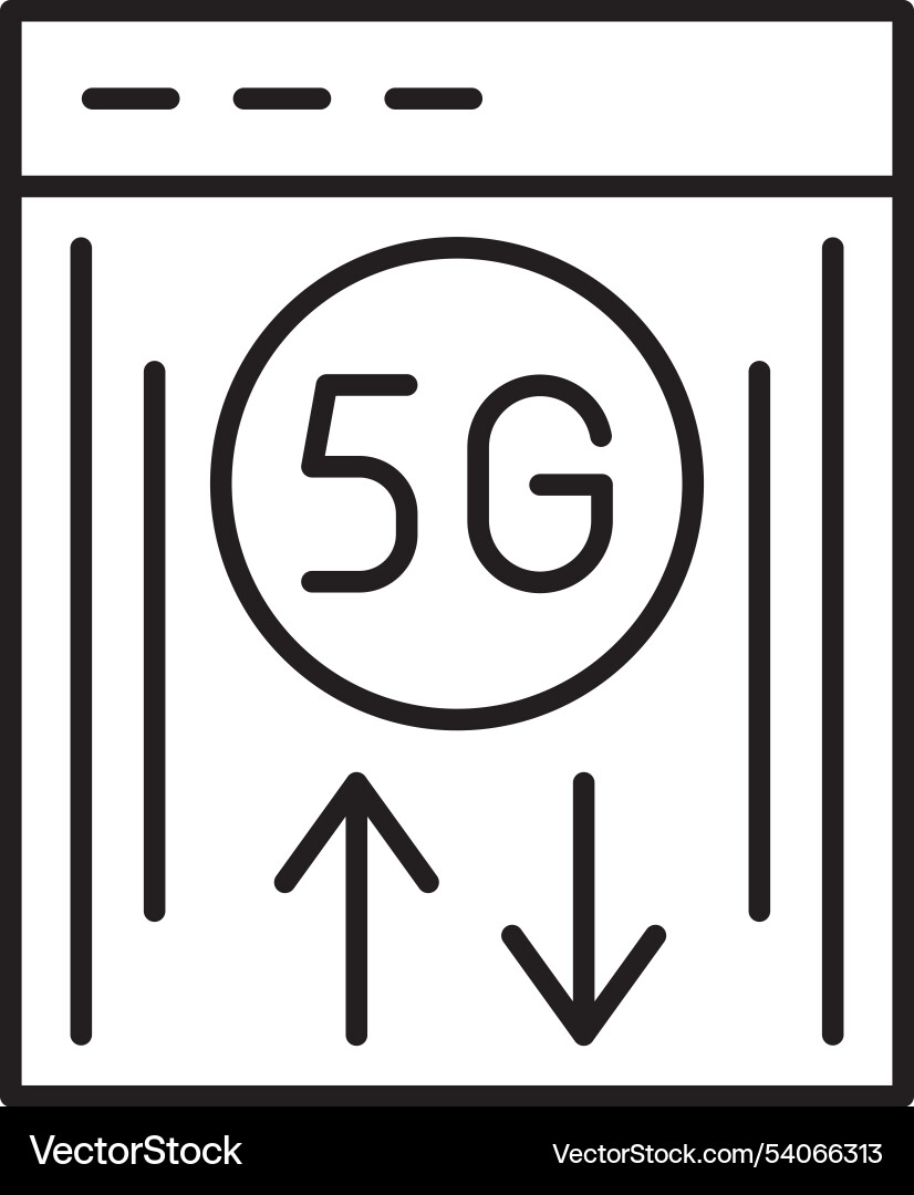 Bandwidth line icon design Vector Image