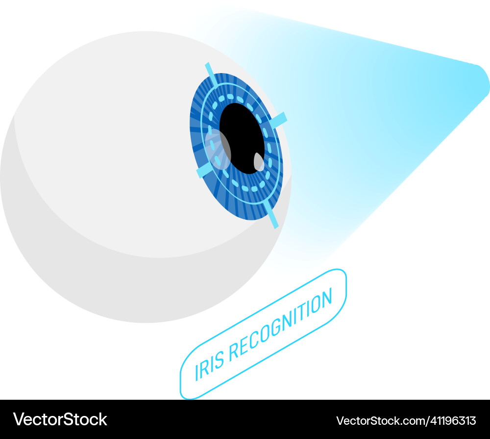 Biometric authentication icon Biometric authentication icon vector image
