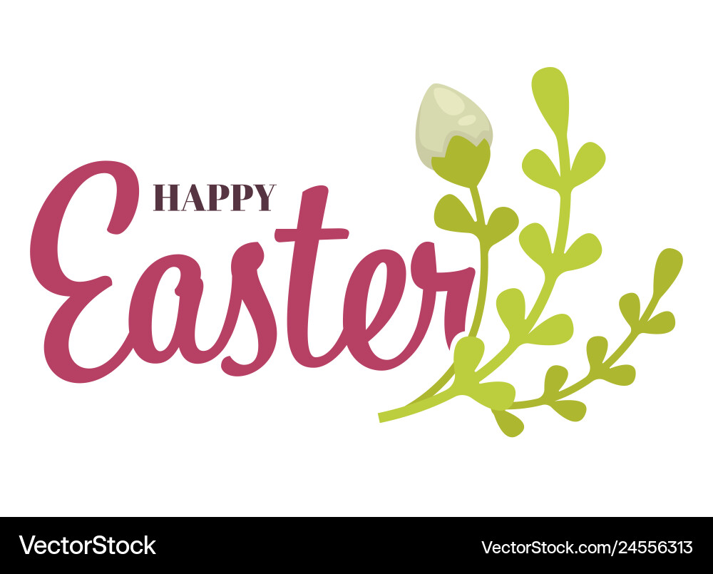 Easter holiday christianity plant white blossom Easter holiday christianity plant white blossom vector image