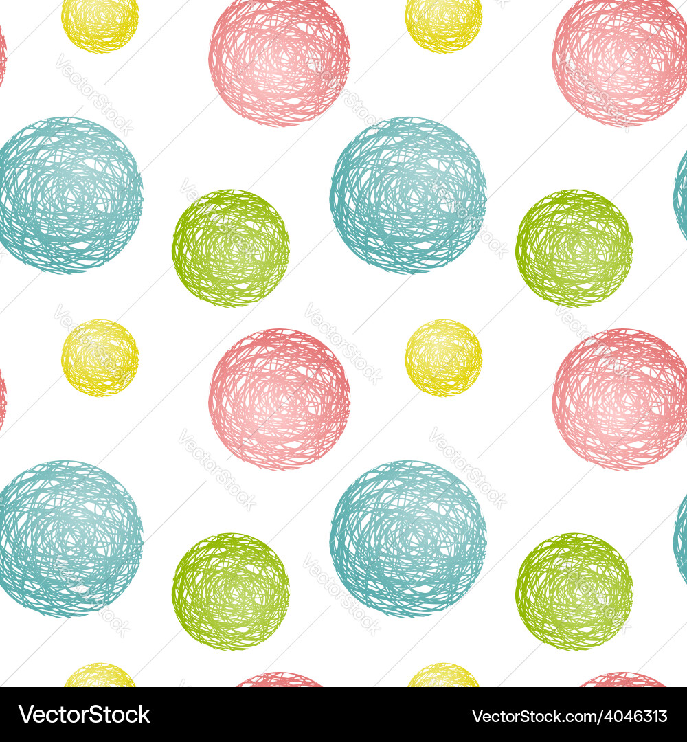 Seamless pattern composed of multicolored circles vector image