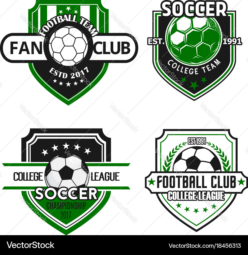 Soccer Club Badge Icons vector image