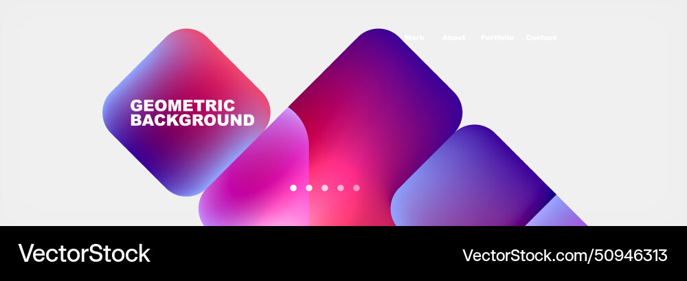 Square internet web page design template Square internet web page design template vector image