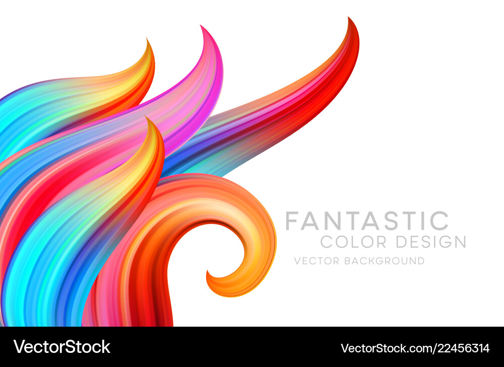 Abstract Color Wave Background vector image
