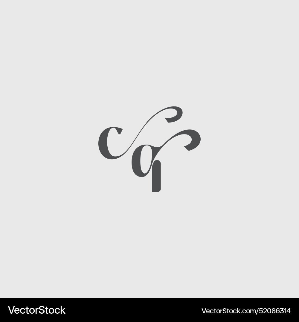 Beauty monogram initial logo simple Royalty Free Vector