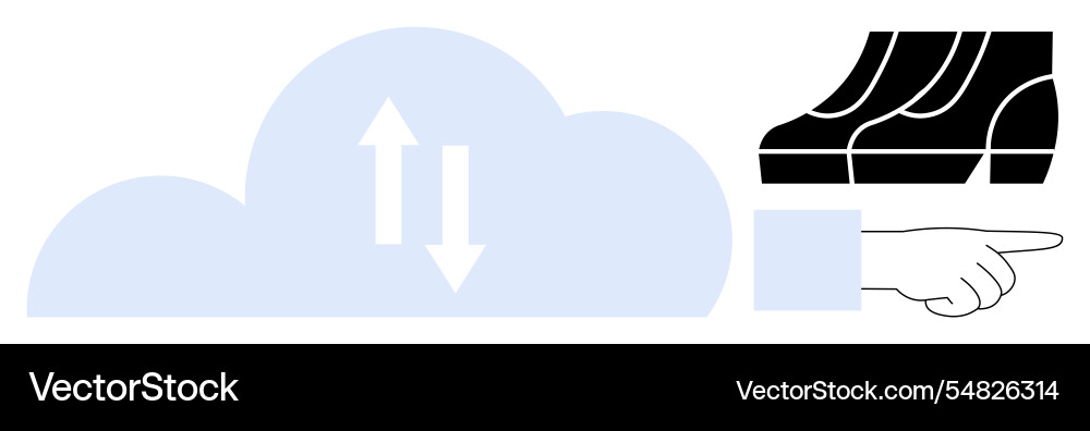 Cloud computing concept with data syncronization Cloud computing concept with data syncronization vector image