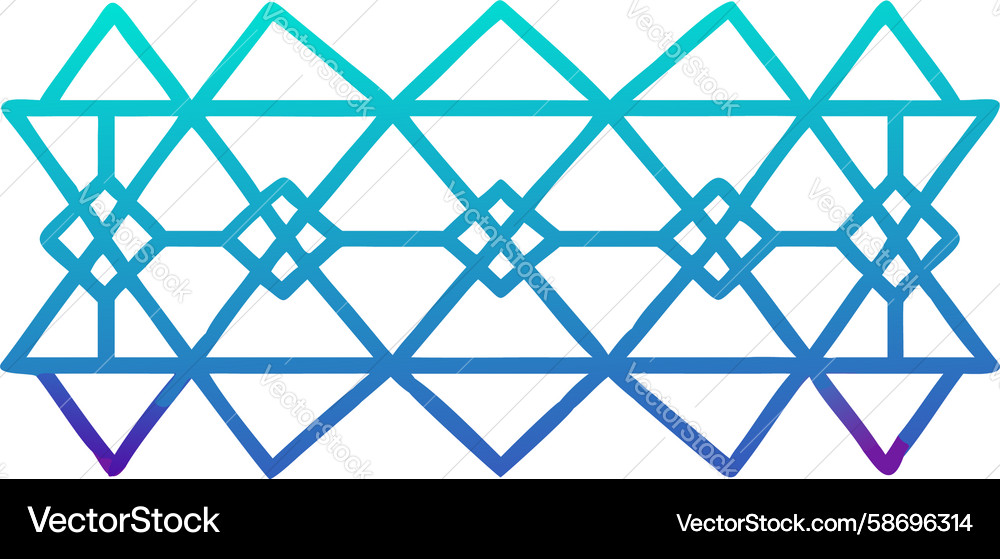 Connected Gradient Triangle Network Vector Image