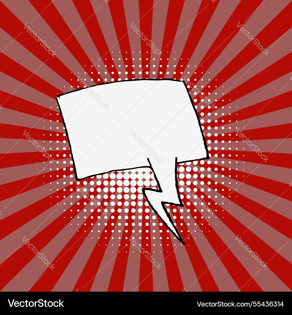 Empty speech bubble on sunburst background design Empty speech bubble on sunburst background design vector image