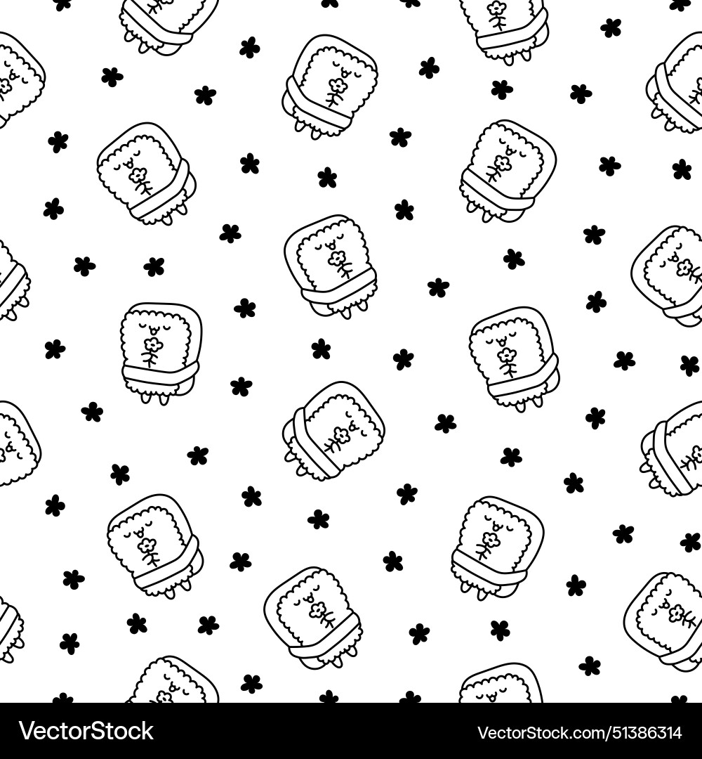 Happy sushi characters in different poses Happy sushi characters in different poses Vector Image