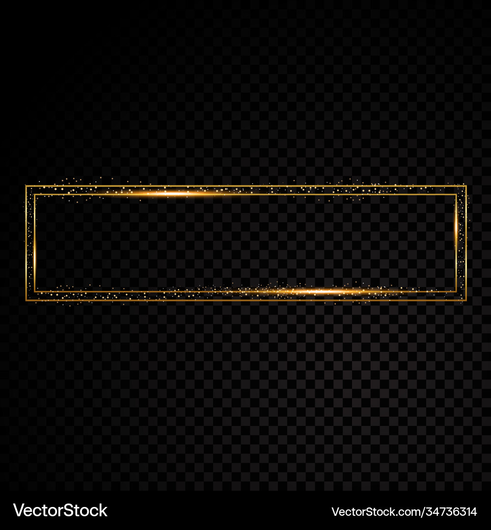 Minimal rectangle frame isolated on black Minimal rectangle frame isolated on black vector image