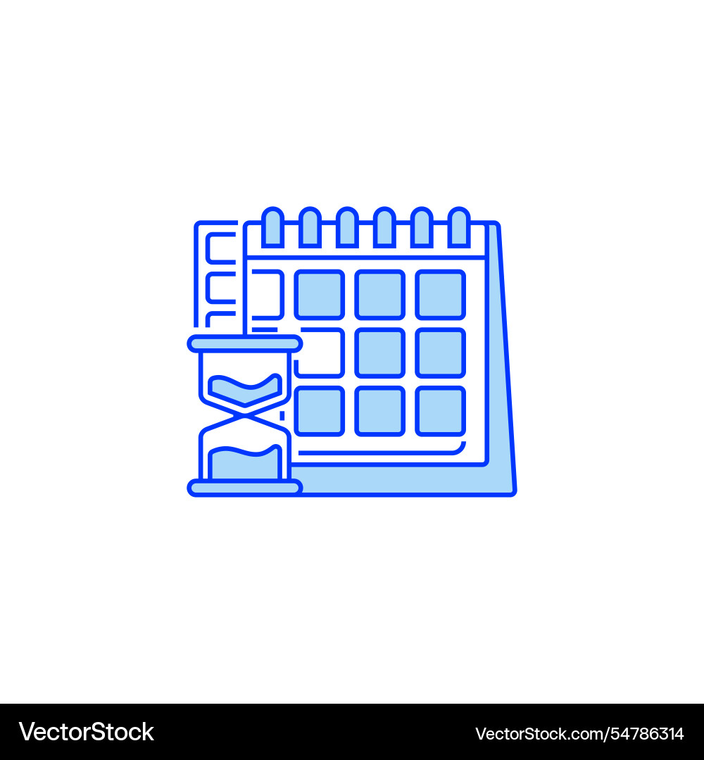 Schedule line icon linear style sign for mobile Schedule line icon linear style sign for mobile vector image