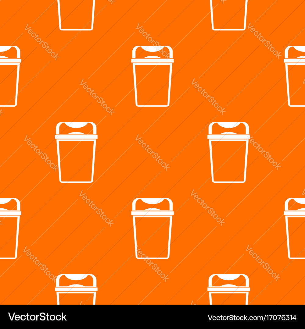 Trash can pattern seamless vector image