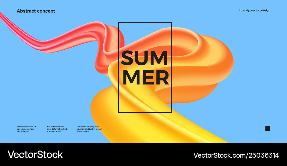 Trendy design template with fluid gradient shapes vector image