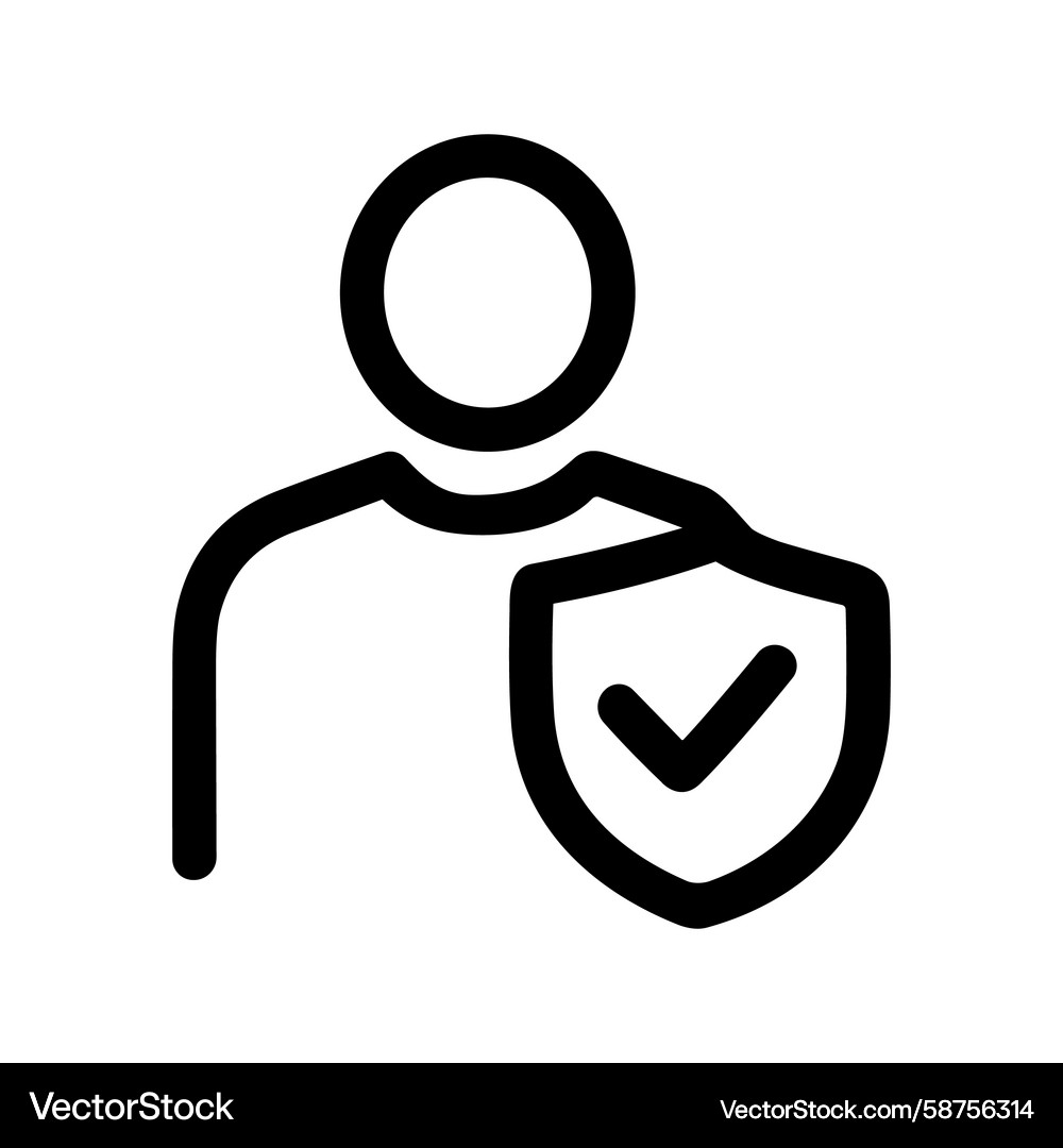 User Security Icon Vector Image