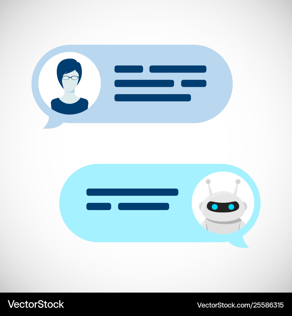 AI Chatbot Communication Interface vector image