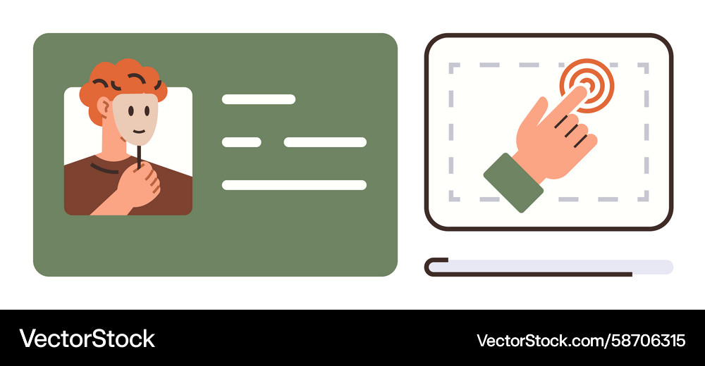 Digital Identity Verification Vector Image