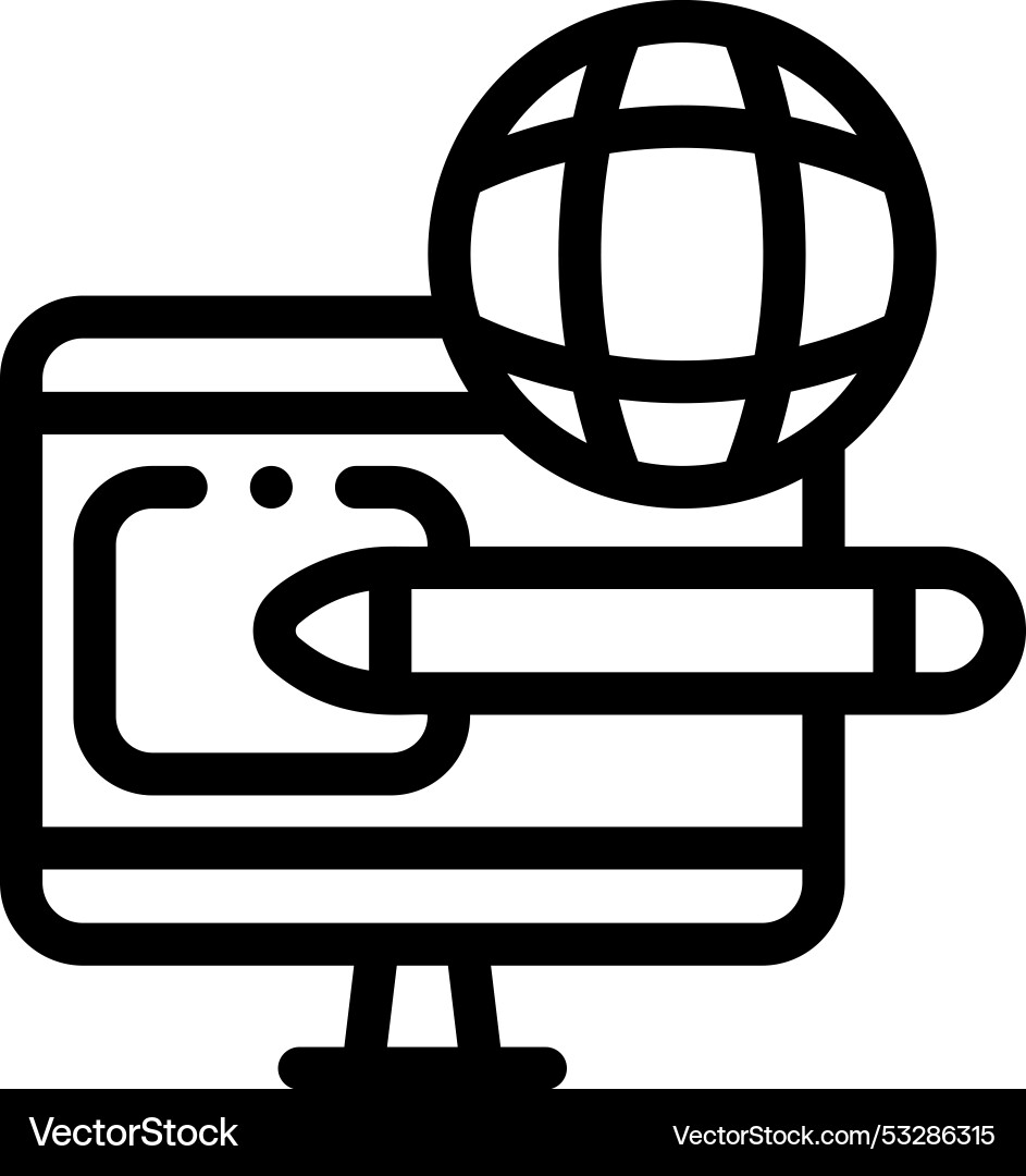 Edition icon thin linear style design isolated Edition icon thin linear style design isolated vector image