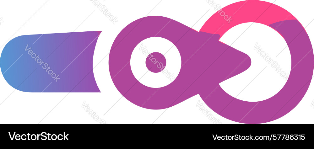 Kontinuierliche Schleifensuche Icon mit Gradienten-Design vektorbild