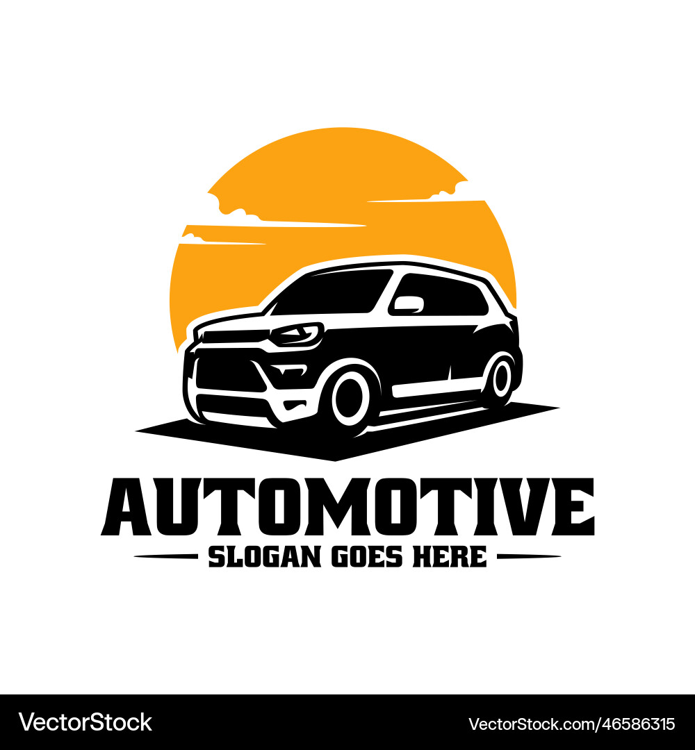 Mini car logo vector image