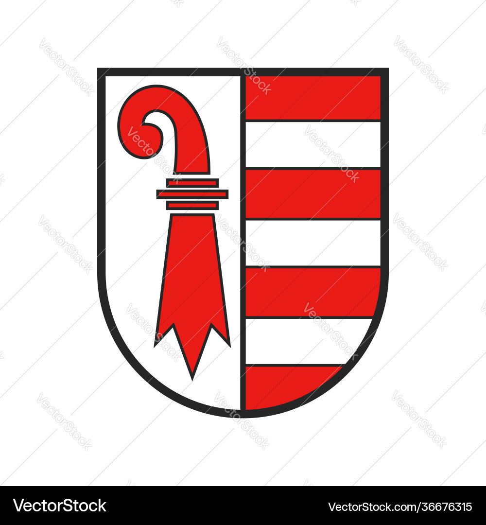 Switzerland swiss canton flag coat arms jura Switzerland swiss canton flag coat arms jura vector image
