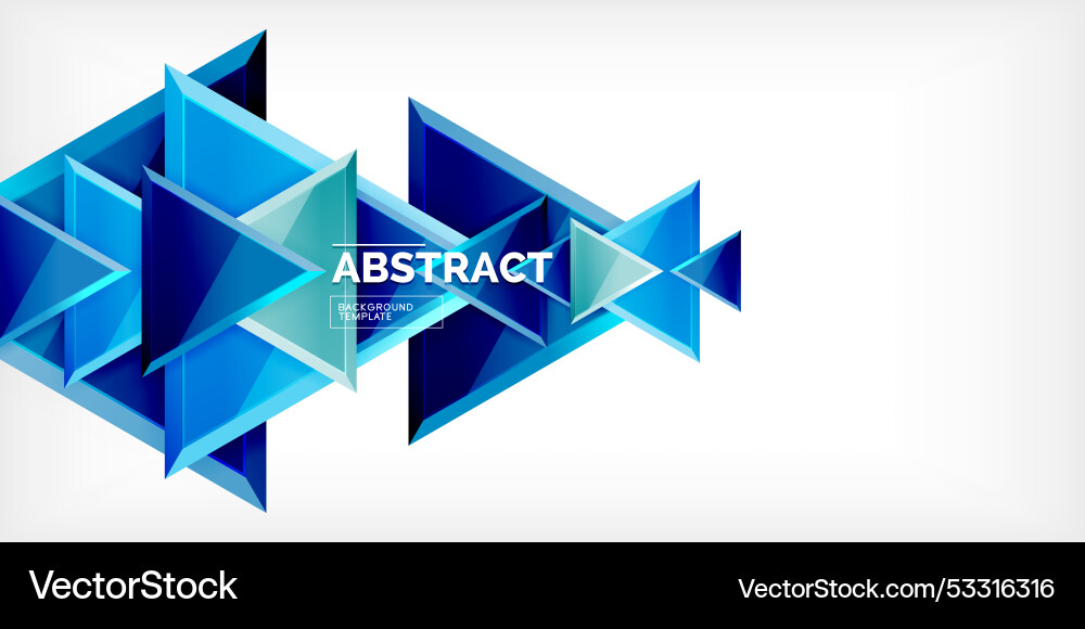 Abstract background - colorful triangles with 3d Abstract background - colorful triangles with 3d vector image