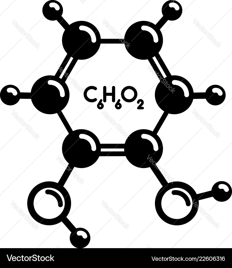Catechol molecule icon simple style Catechol molecule icon simple style vector image