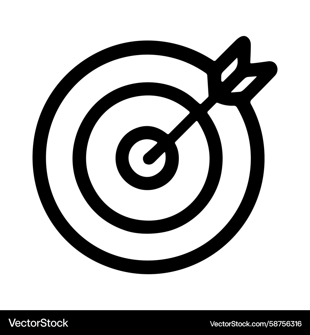Round Target with Arrow Vector Image