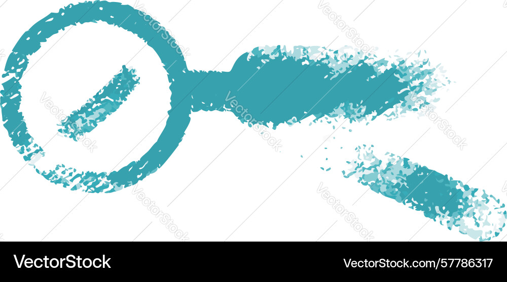 Abstract distorted search icon concept design vector image