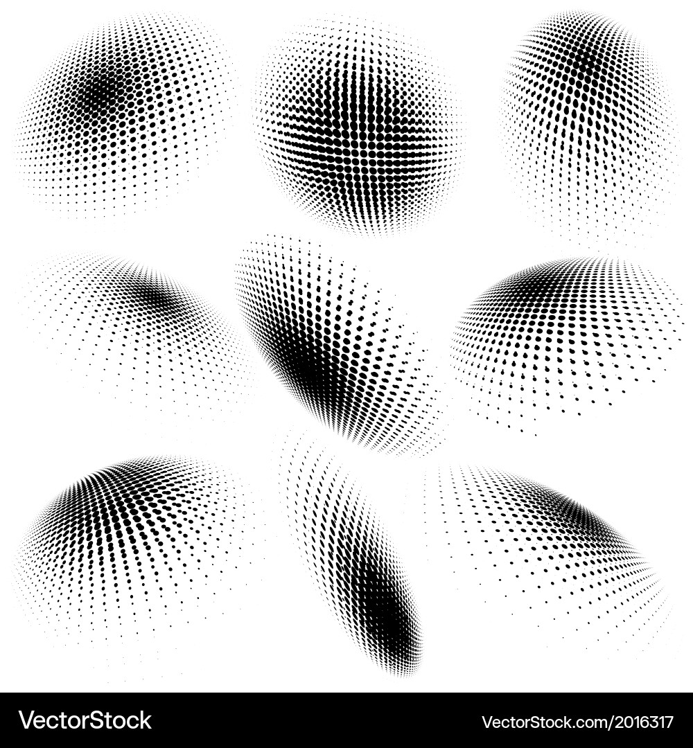 Abstract Halftone Circle Pattern vector image