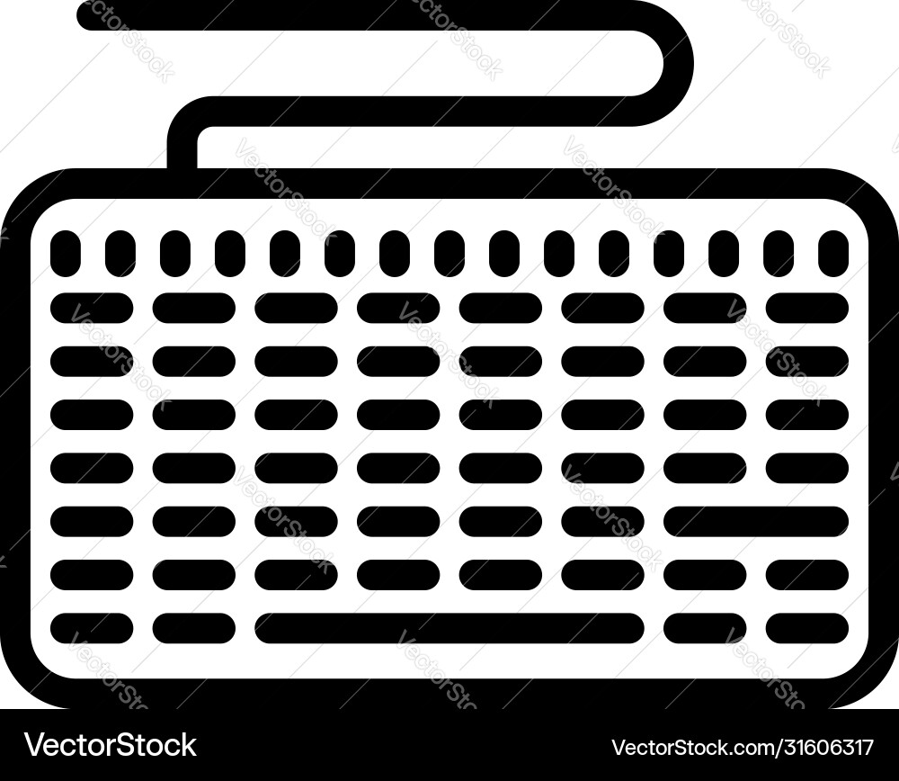 Button keyboard icon outline style Button keyboard icon outline style vector image
