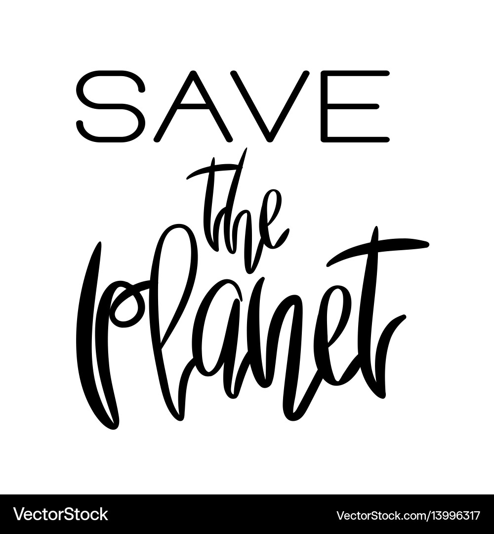Earth day concept - decorative handdrawn lettering Earth day concept - decorative handdrawn lettering vector image