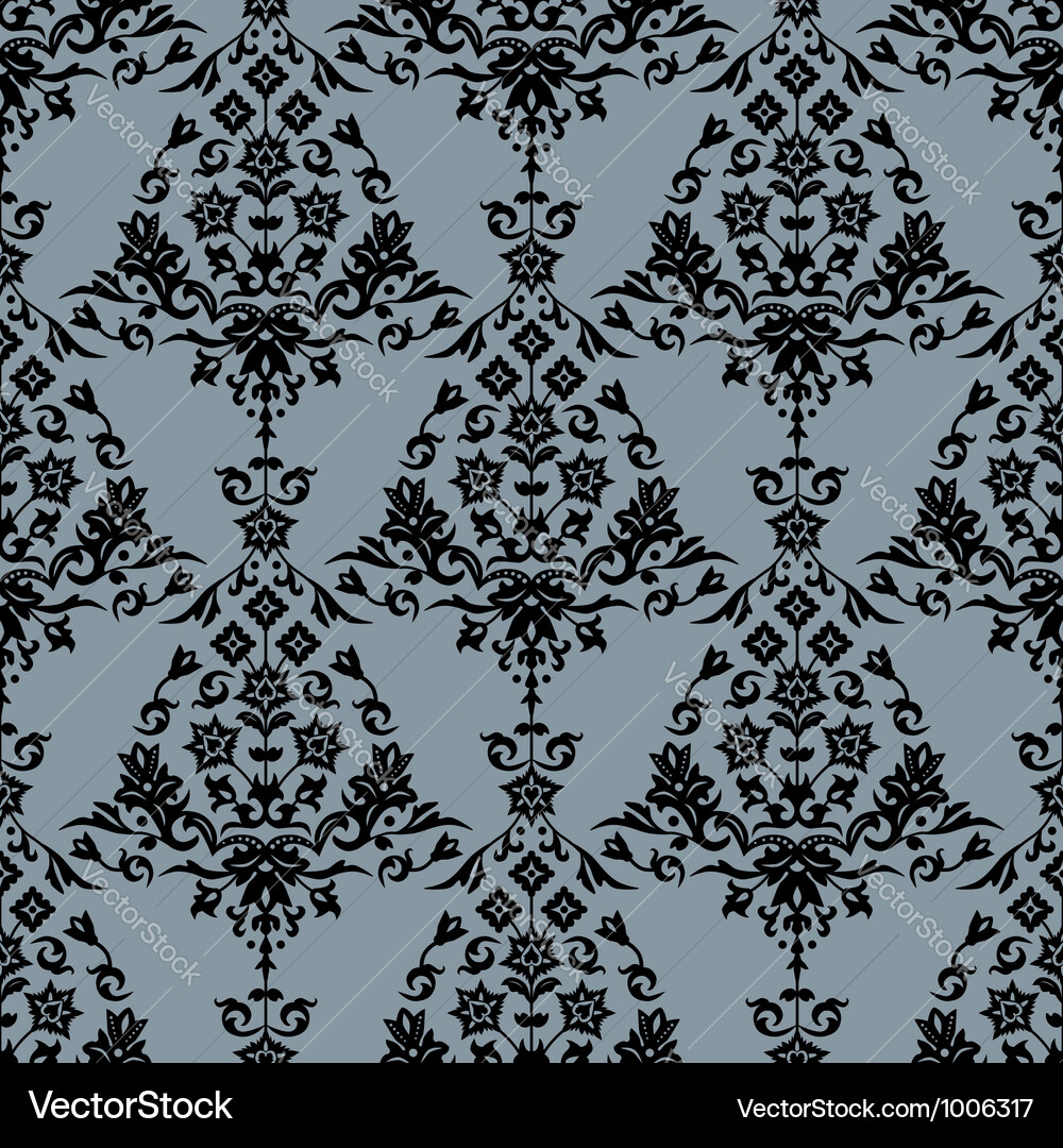 Elegant Damask Pattern Background Vector Image
