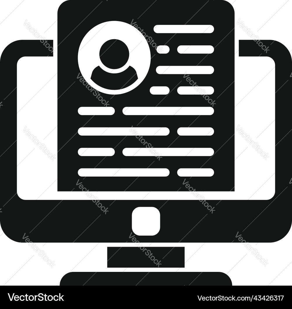 Monitor system icon simple platform Monitor system icon simple platform Vector Image