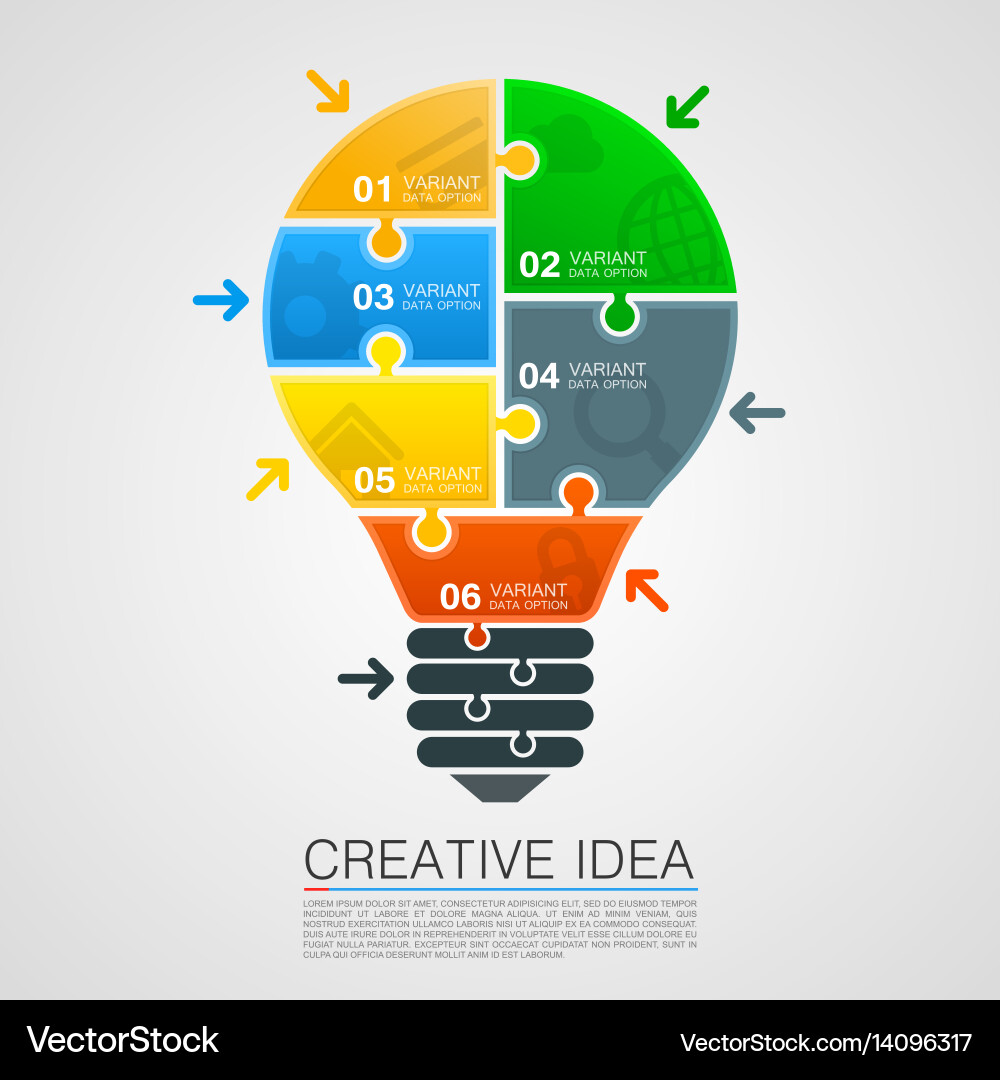 Puzzle Brainstorming Concept vector image