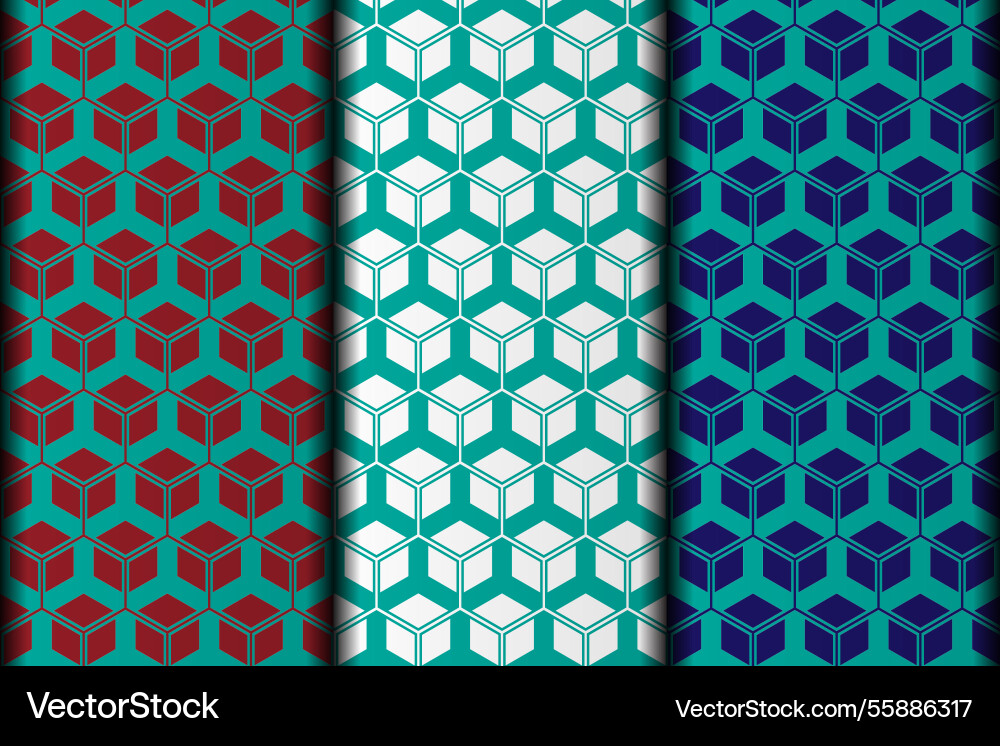 Simple polygon shapes pattern design vector image