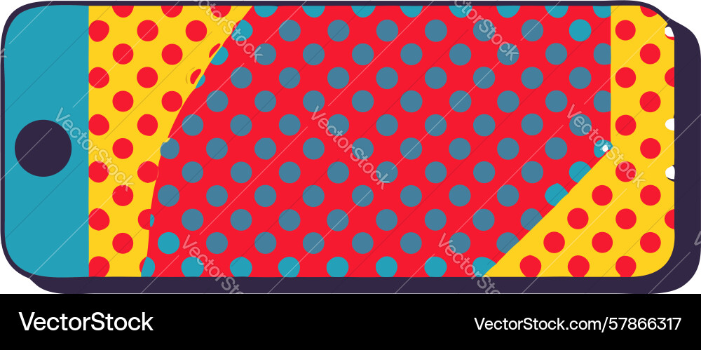Smartphone with abstract broken screen display Vector Image