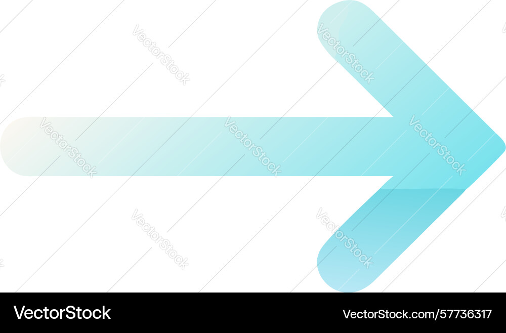 Soft gradient forward arrow for smooth navigation vector image