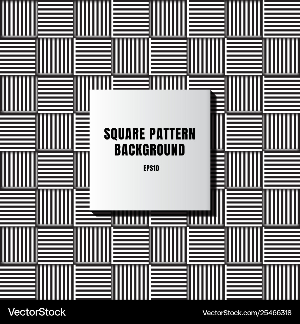 Abstract black and white mosaic squares vector image