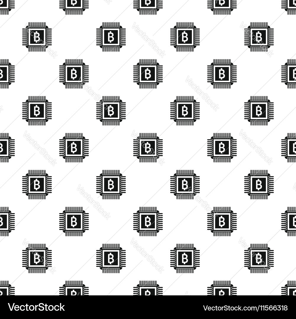 Bitcoin pattern simple style vector image