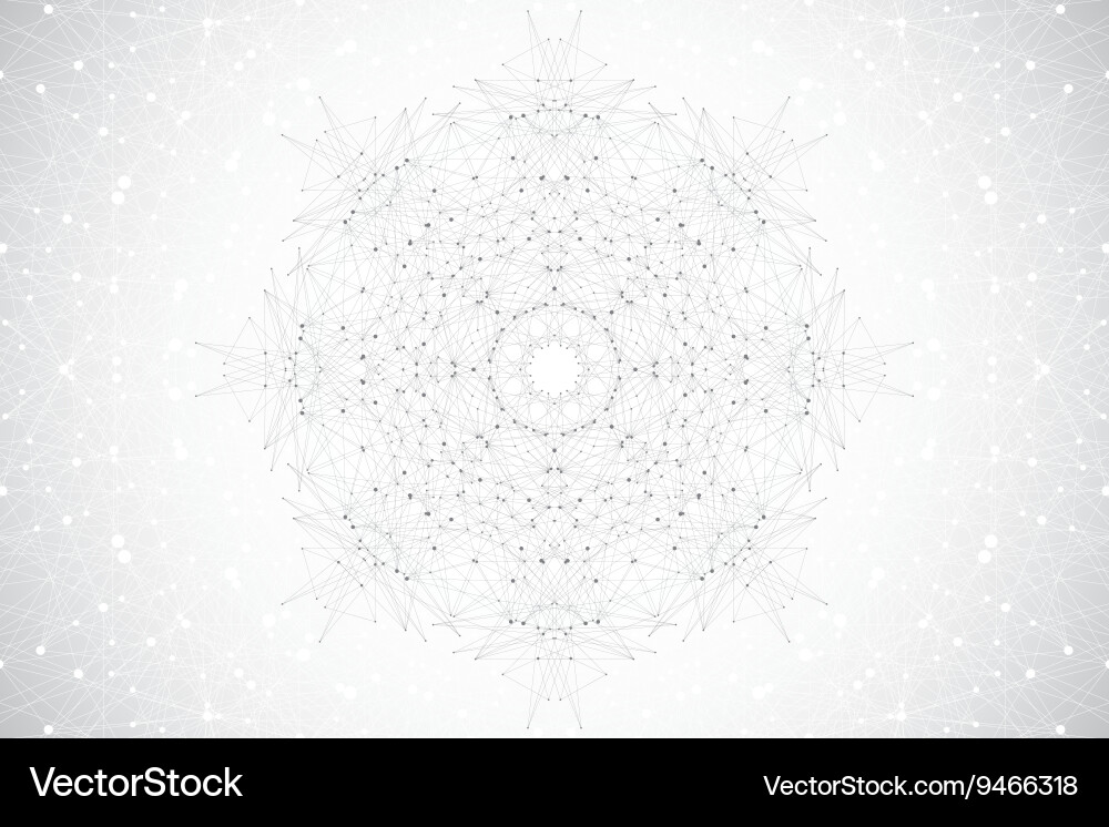 Connected Lines & Dots Abstract Vector Image
