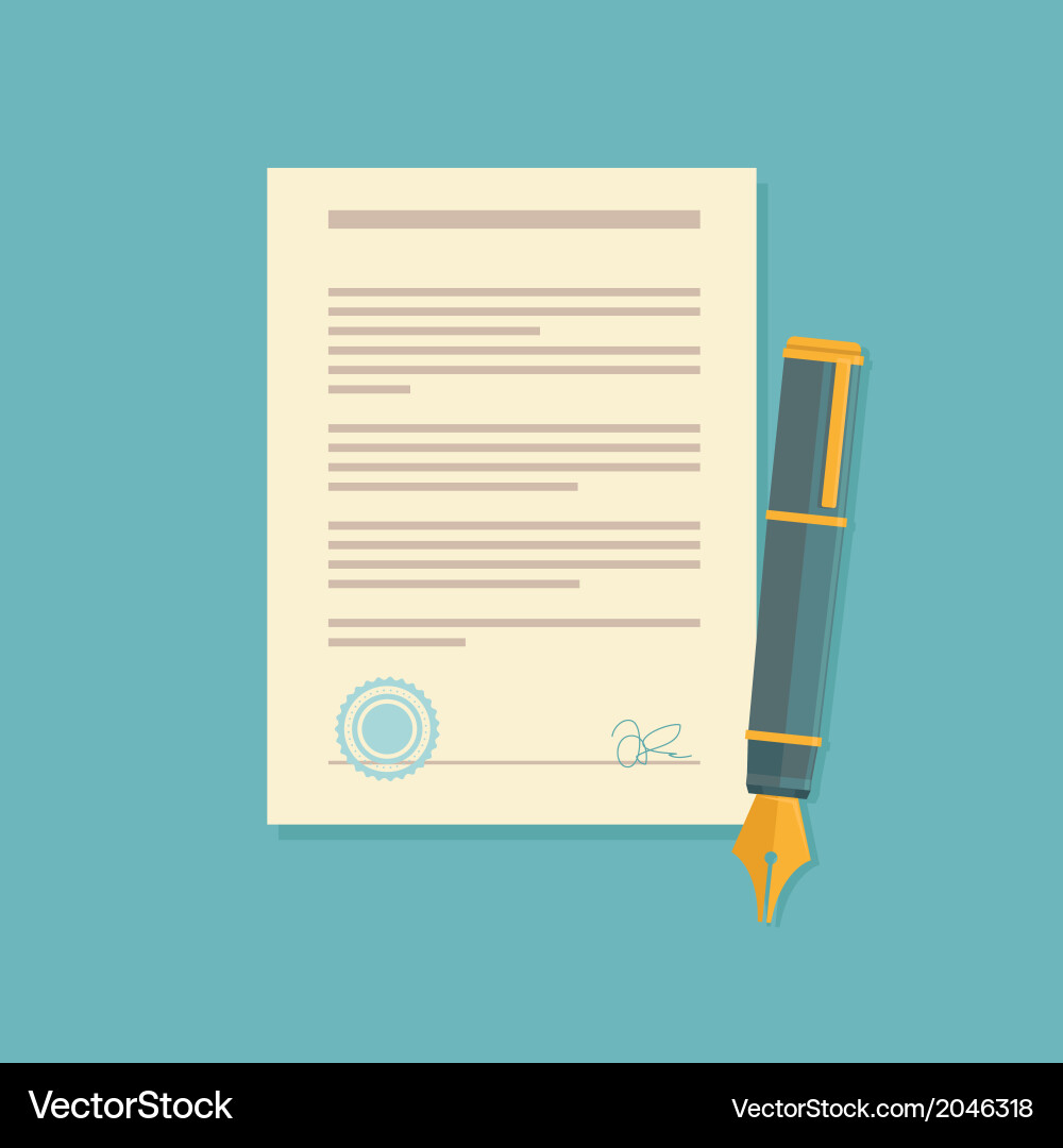 Contract Signing vector image