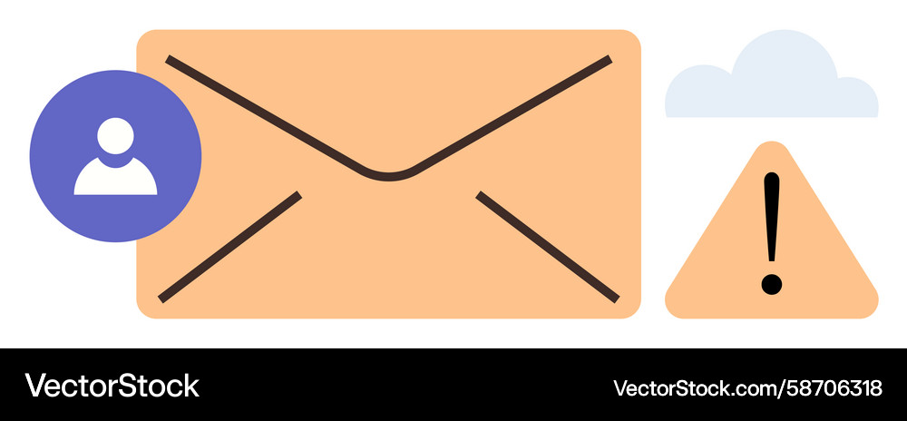 Email Alert with User Icon Vector Image