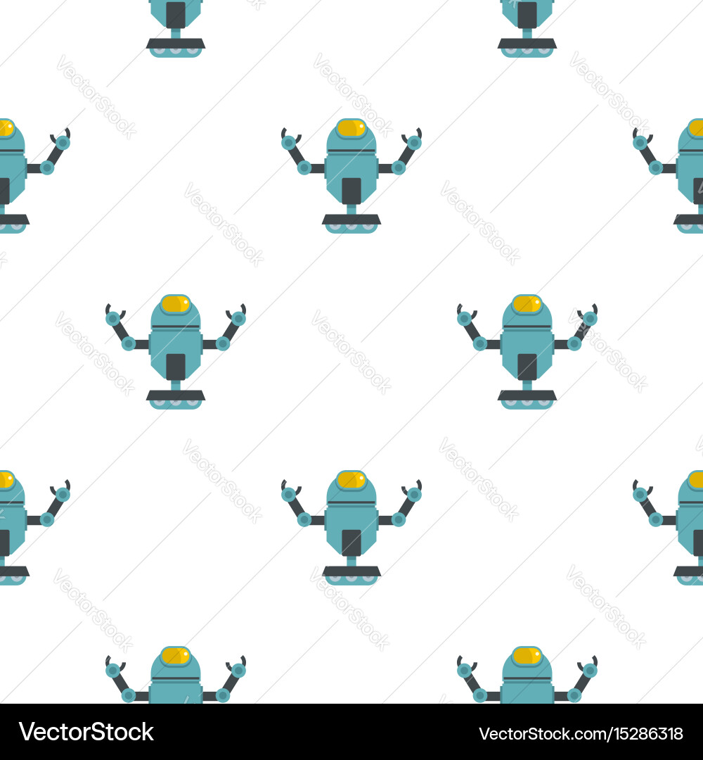 Machine robot pattern seamless vector image