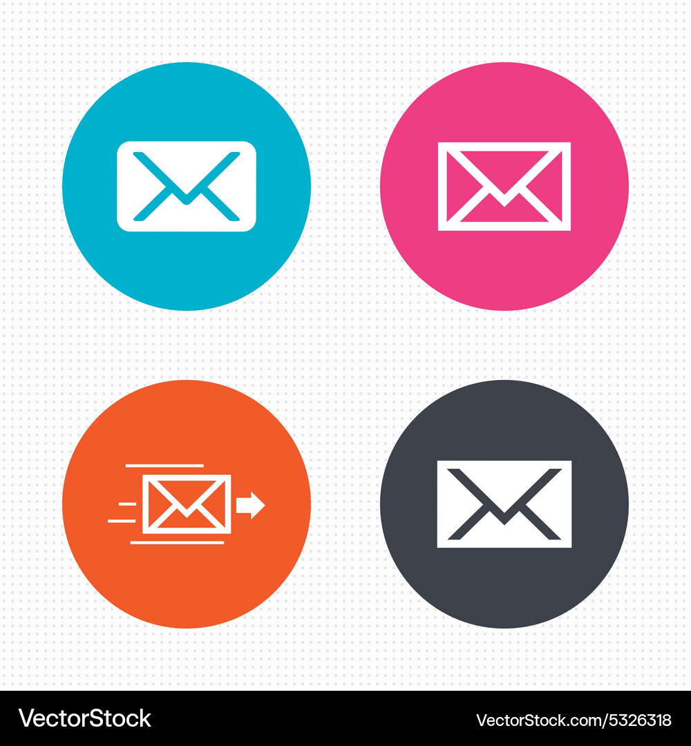 Mail envelope icons message symbols Vector Image