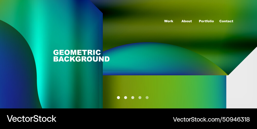 Minimal geometric web site page template design Minimal geometric web site page template design vector image