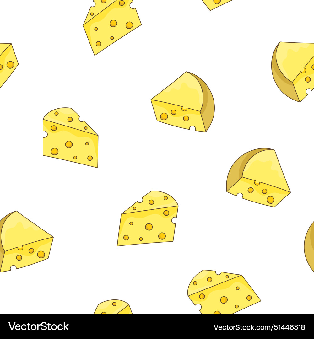 Slices and slicing of cheese seamless pattern Slices and slicing of cheese seamless pattern Vector Image