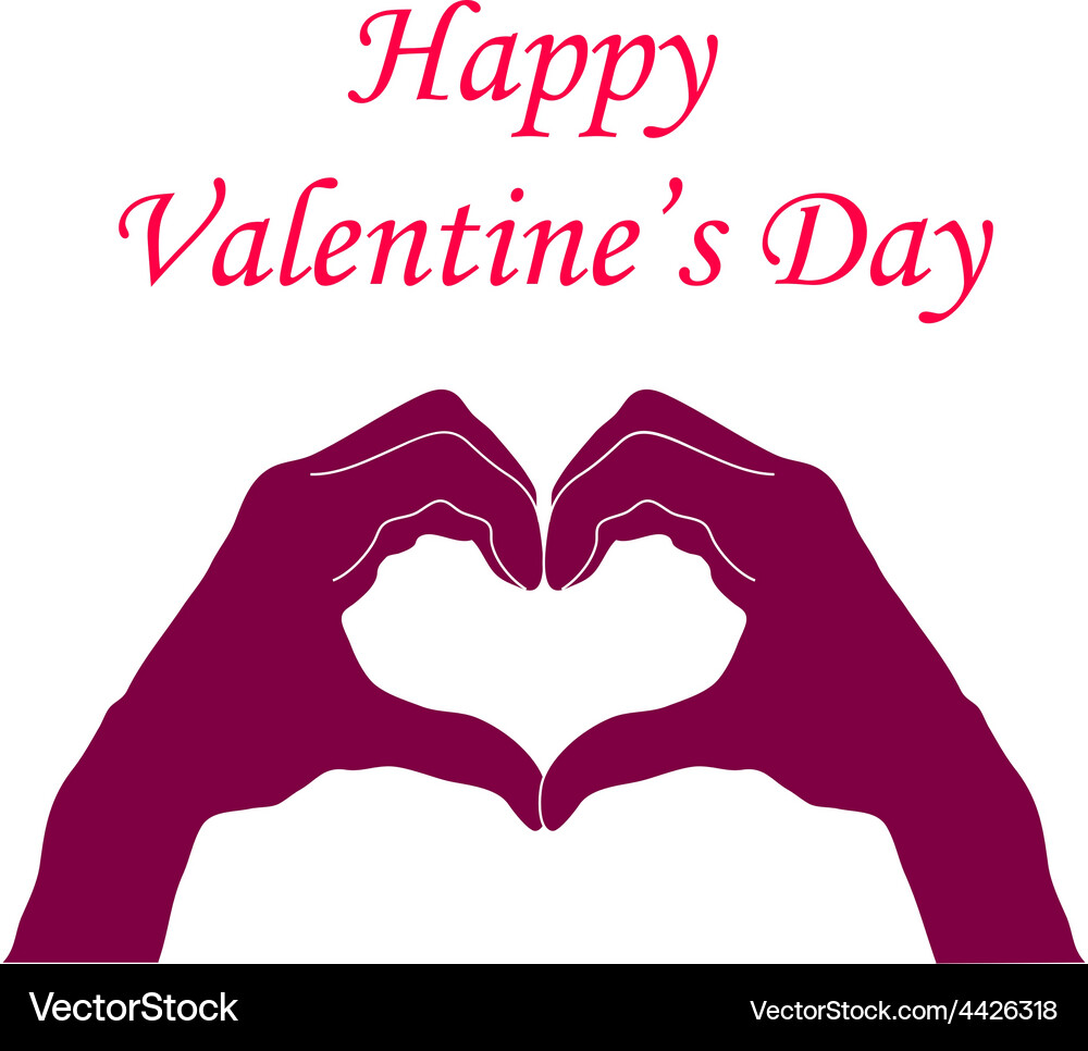 White background with a heart and text Vector Image