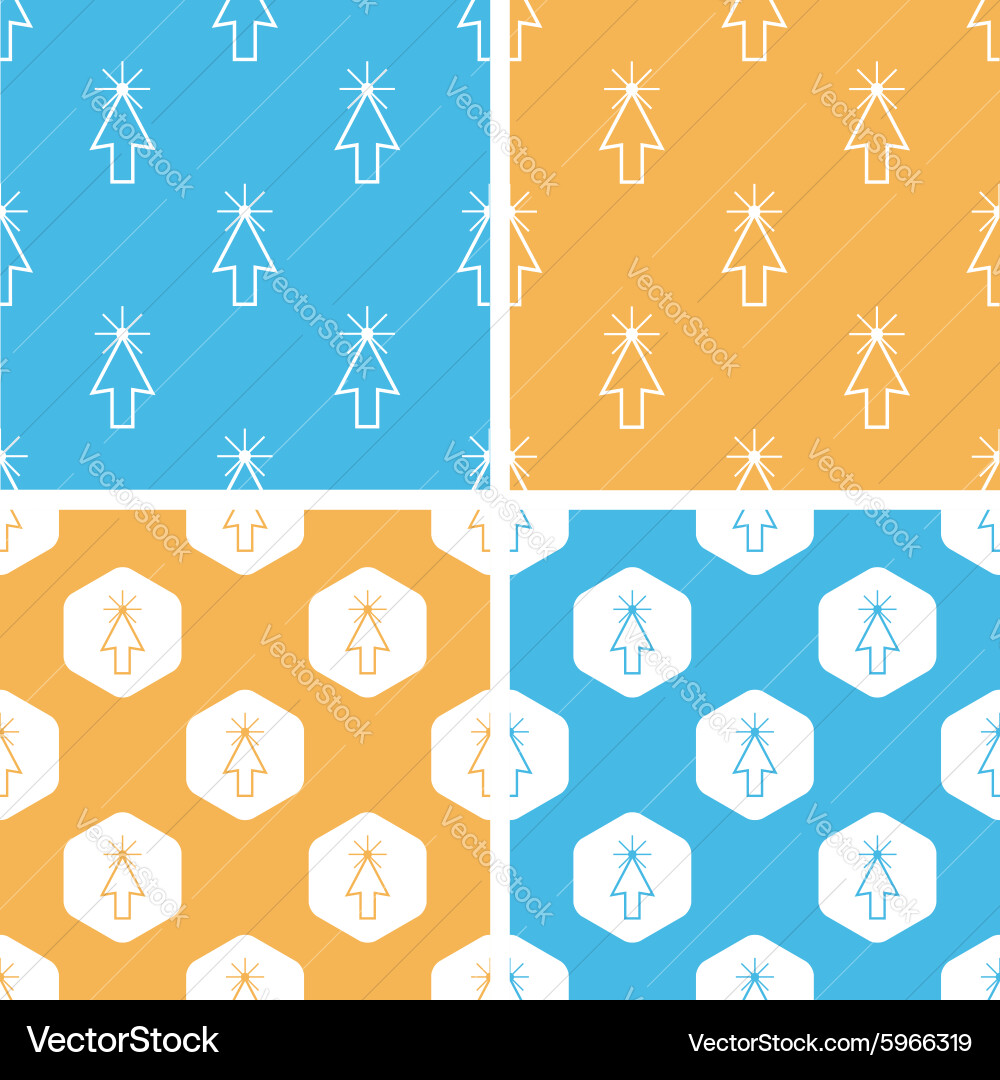 Arrow cursor pattern set colored Vector Image